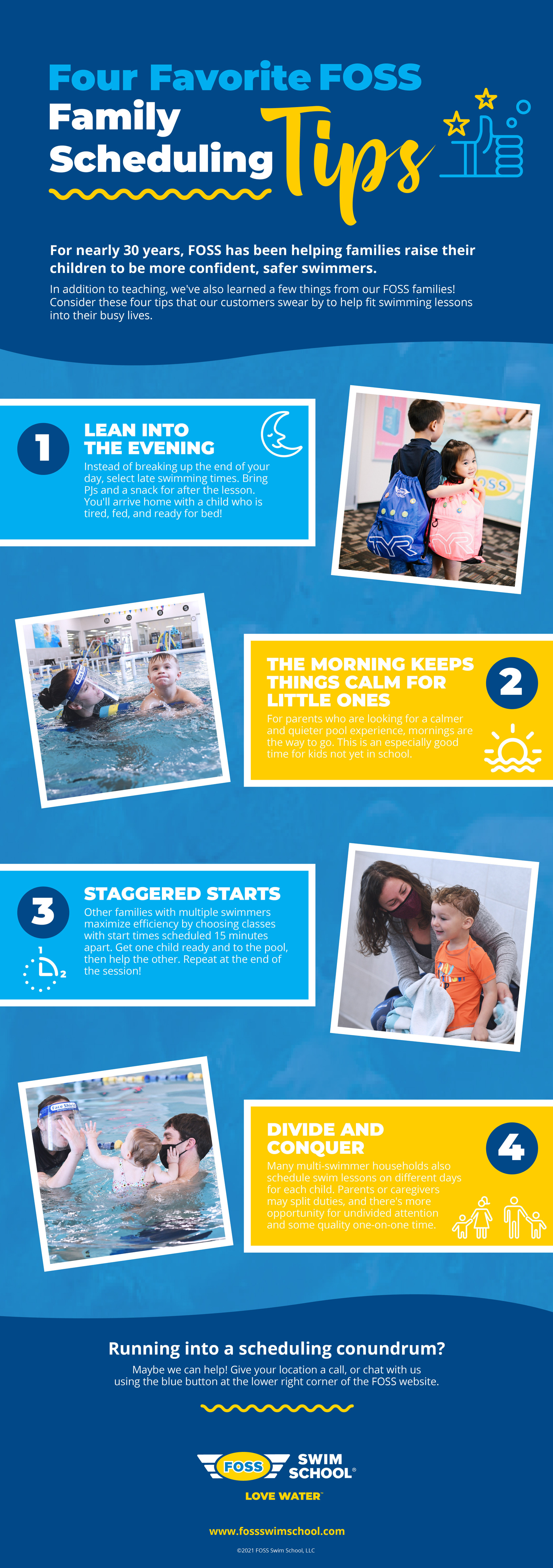 4 Tips for Scheduling Swimming Lessons Foss Swim School